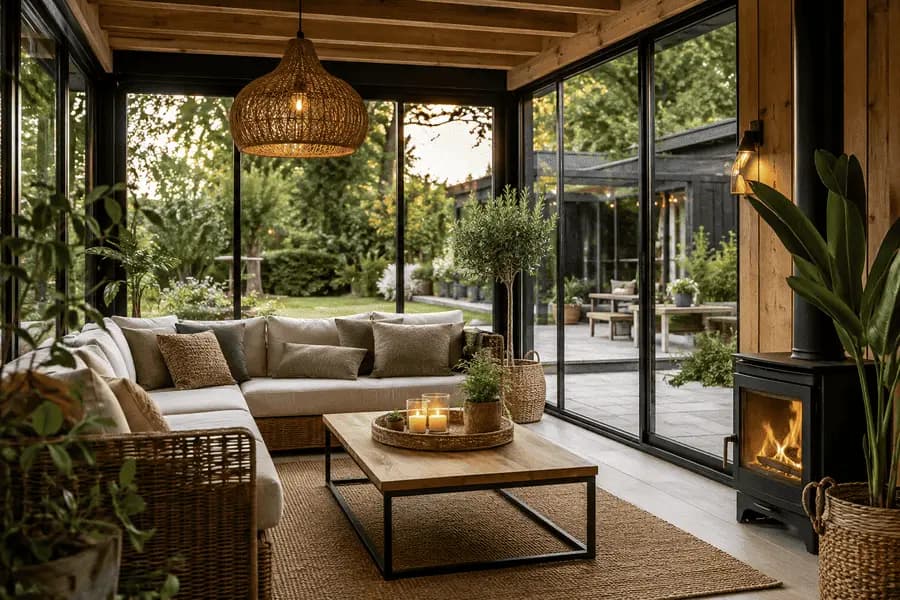 ingerichte tuinkamer