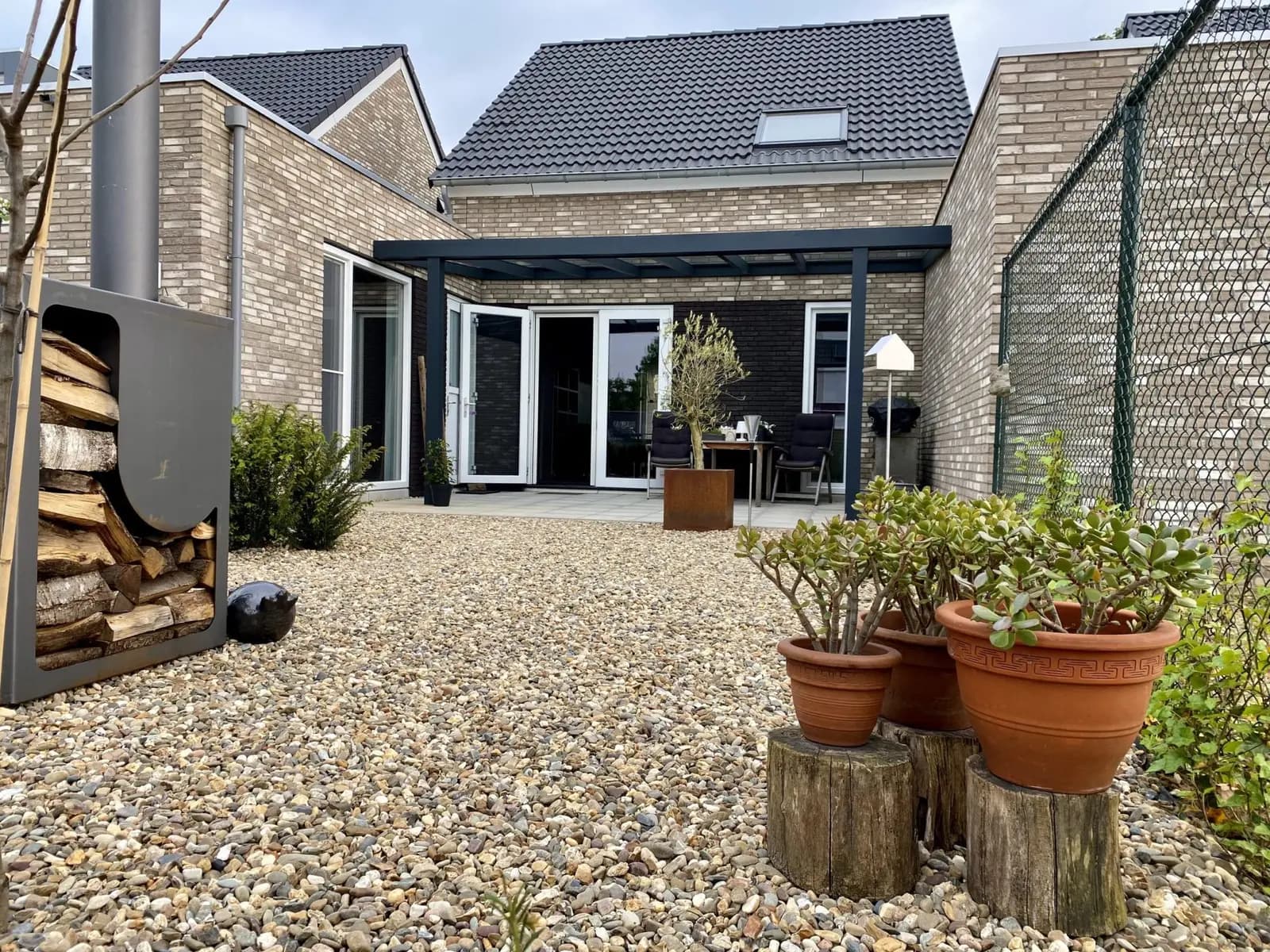 veranda met aluminium afdak